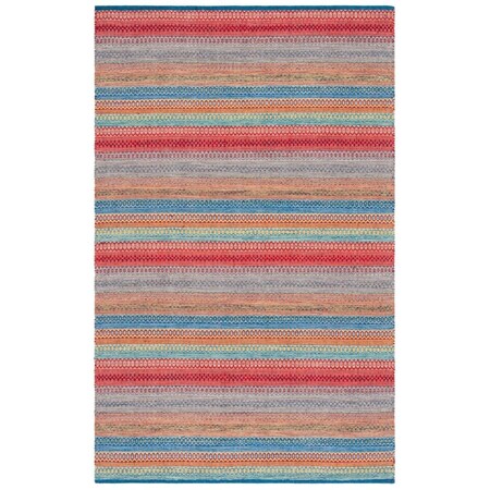Safavieh 8 x 10 ft. Kilim Contemporary Rectangle Rug Blue & Red KLM475M-8